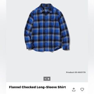 Uniqlo flannel checked long-sleeve shirt